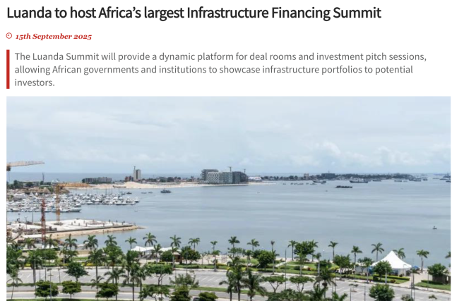 New Vision: Luanda to host Africa's largest Infrastructure Financing Summit