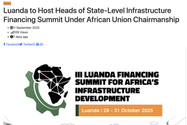 Botswana Unplugged: Luanda to Host Heads of State-Level Infrastructure Financing Summit Under African Union Chairmanship